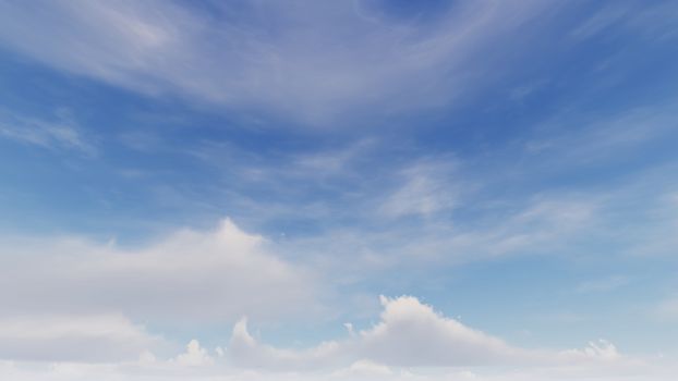 Cloudy blue sky abstract background, blue sky background with tiny clouds, 3d rendering

