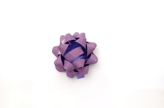  purple lush bow isolated over white background