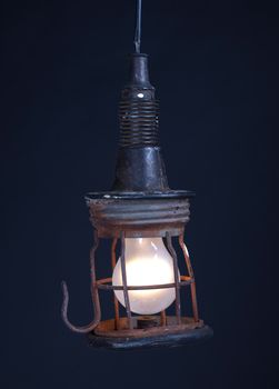 Old vintage light from the 70s, isolated