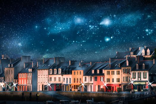 an Amazing Starry Night Scenery 