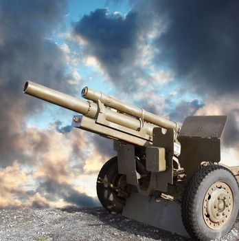 an Old World War II cannon