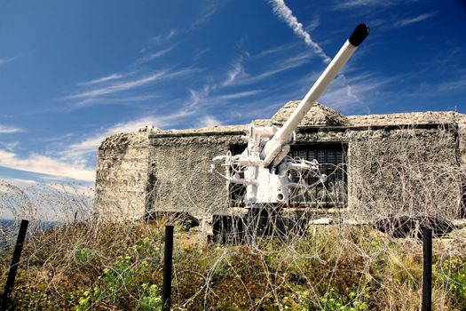 an Old World War II cannon