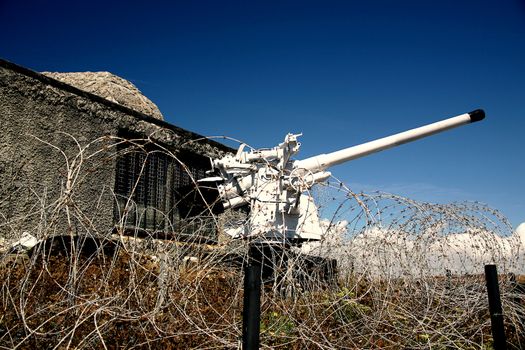 an Old World War II cannon