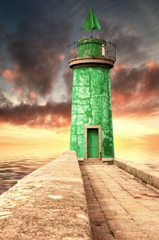 a Magnificent Old Breton Lighthouse