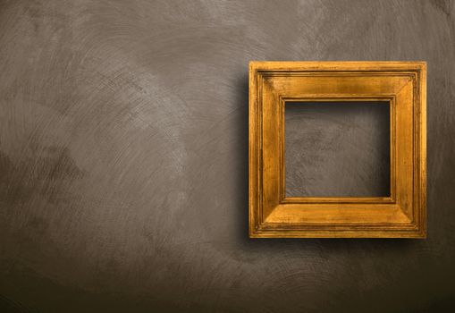 Old frame hanging on the wall