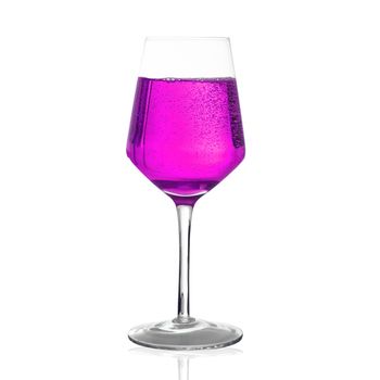 glass of cocktail on white background