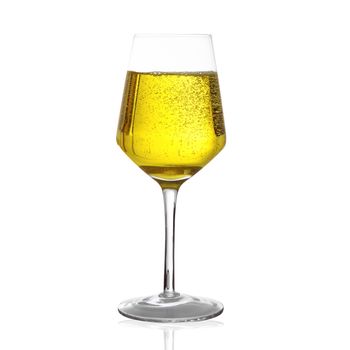 glass of cocktail on white background