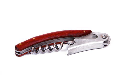 corkscrew on white background
