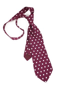 silk tie on white background