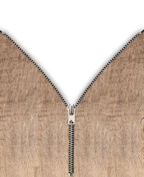 a Zipper Opening wooden background