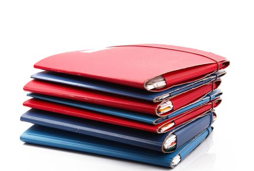 Folders Stores Documents on white background