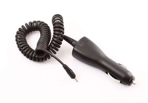 a car charger on white background