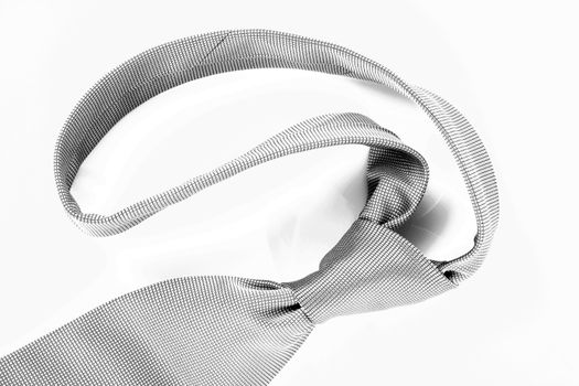 silk tie on white background
