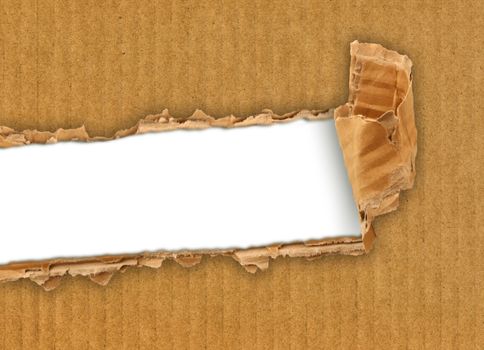 a torn cardboard for writer project