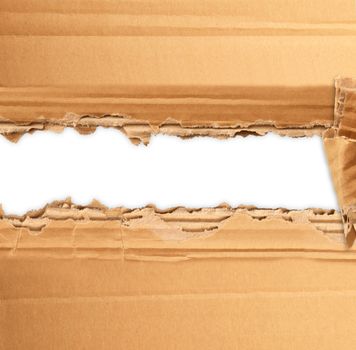 a torn cardboard for writer project