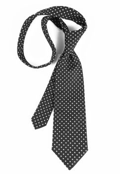 silk tie on white background