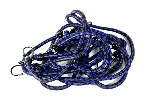 Elastic rope on white background