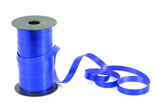 blue ribbon on white background