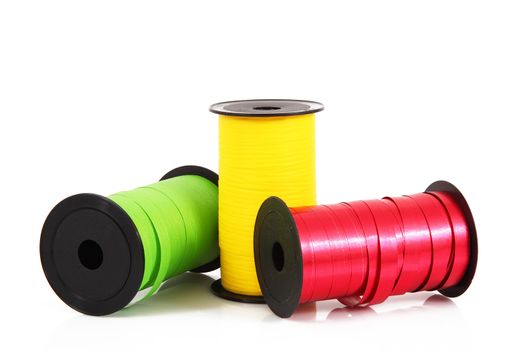 red yellow and green ribbon on white background