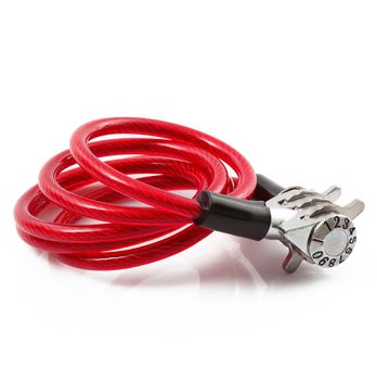 Anti-theft lock on white background