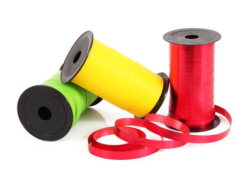 red yellow and green ribbon on white background