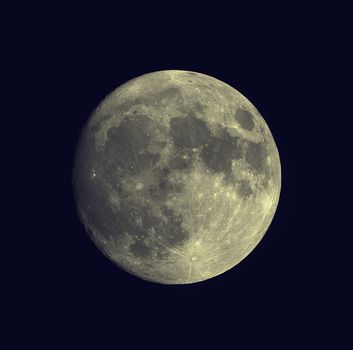 View of the Moon in the night sky