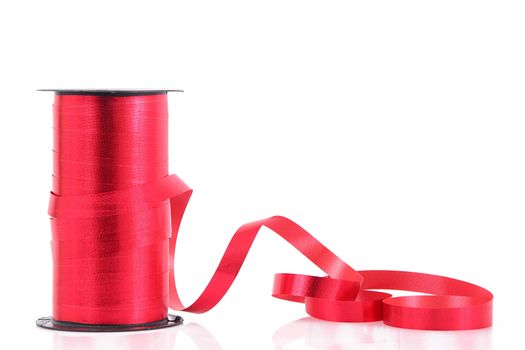 red ribbon on white background