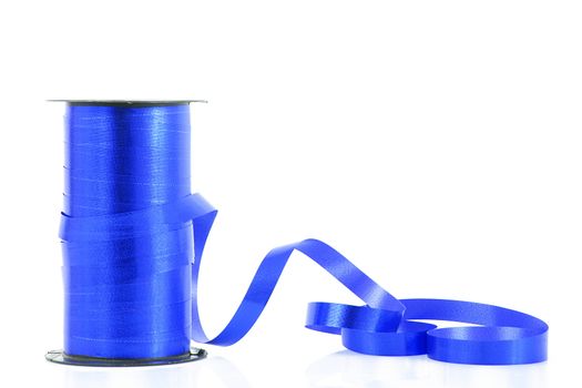 blue ribbon on white background