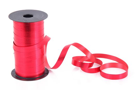 red ribbon on white background