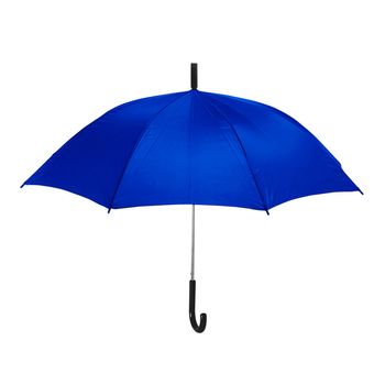 isolated blue umbrella on white background