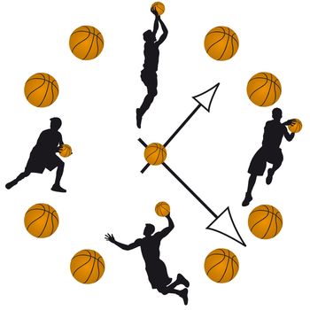 basket watch on white background