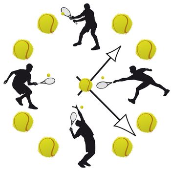 tennis watch on white background