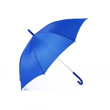 isolated blue umbrella on white background