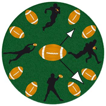 american football watch on white background