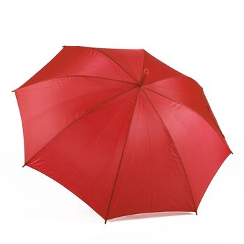 isolated red umbrella on white background