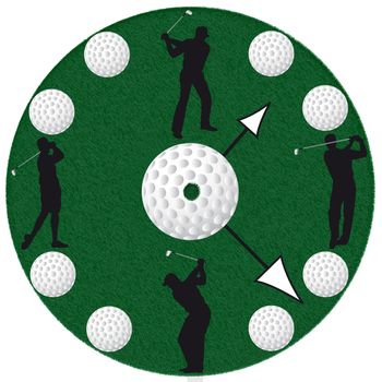 golf watch on white background