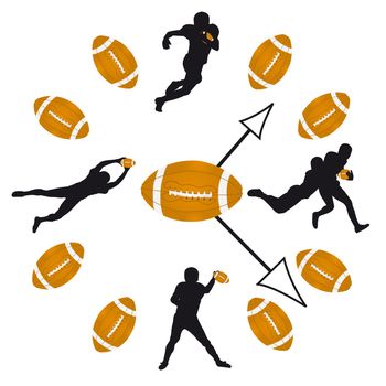 american football watch on white background
