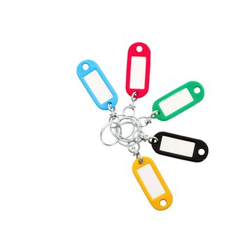 Key Ring collage on white background