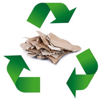 Waste recycling Symbol on white background