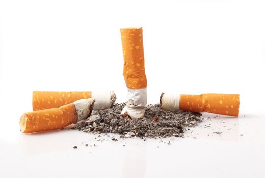 isolated cigarette on white background