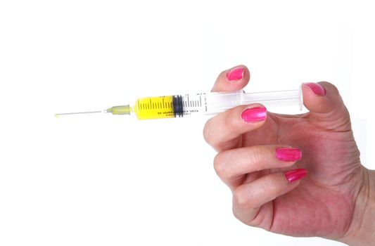 isolated syringe on white background