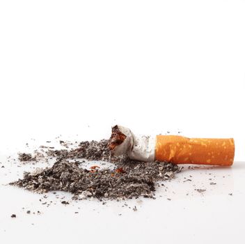 isolated cigarette on white background
