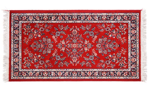 a precious persian carpet on white background