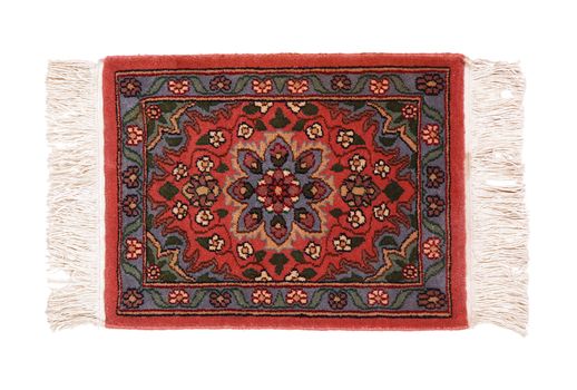 a precious persian carpet on white background