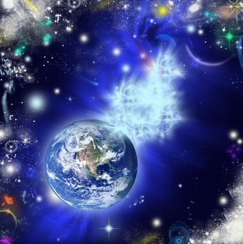 an abstract vision of the universe