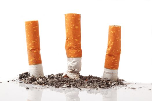 isolated cigarette on white background
