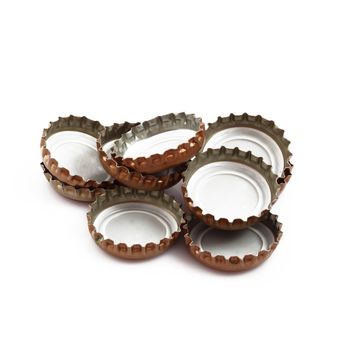 metal cork on white background