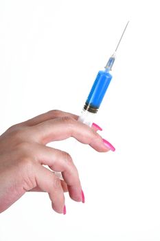 isolated syringe on white background
