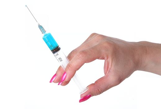 isolated syringe on white background