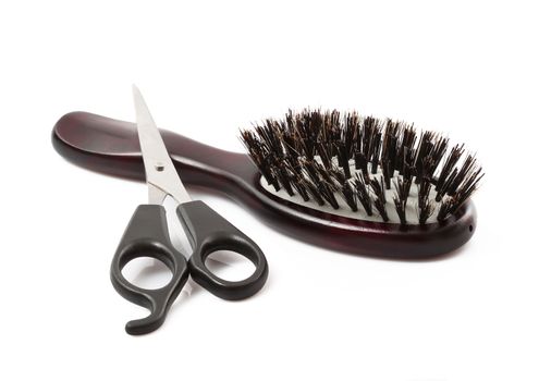 Hairdresser Tools on white background
